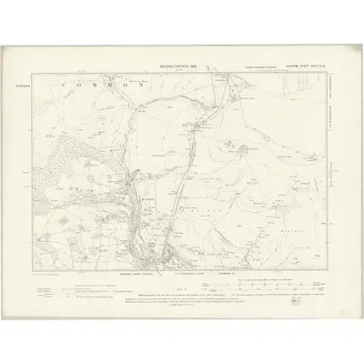1895 Map of Durham XXIV.NW, 1898 Print