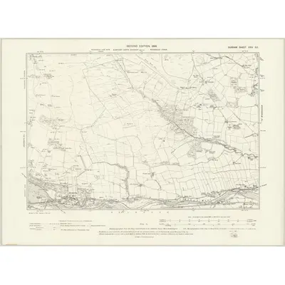 1895 Map of Durham XXIV.SE, 1898 Print