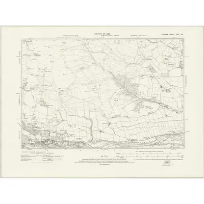 1919 Map of Durham XXIV.SE, 1923 Print