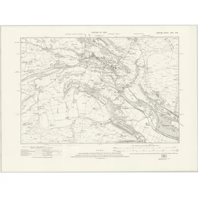 1919 Map of Durham XXIV.SW, 1923 Print