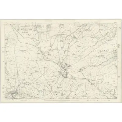1858 Map of Durham XXV, 1861 Print