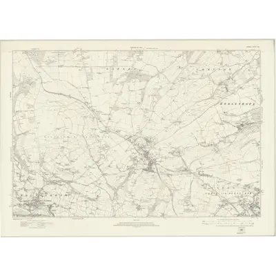 1916 Map of Durham XXV, 1924 Print