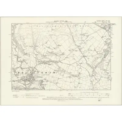 1895 Map of Durham XXV.SW, 1898 Print