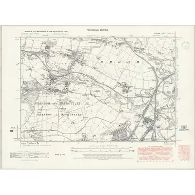 1939 Map of Durham XXVI.NE, 1947 Print