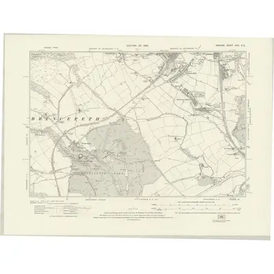 1915 Map of Durham XXVI.SE, 1923 Print
