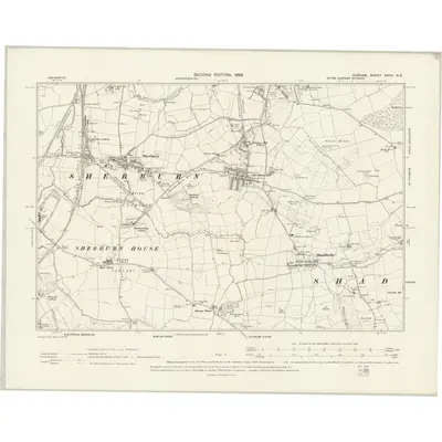 1895 Map of Durham XXVII.NE, 1898 Print