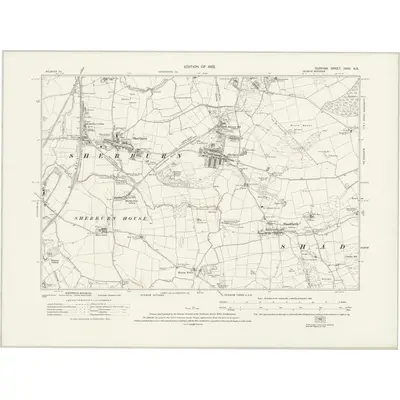 1914 Map of Durham XXVII.NE, 1923 Print
