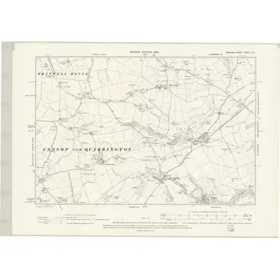 1895 Map of Durham XXVII.SE, 1898 Print