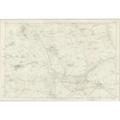 1857 Map of Durham XXVIII, 1861 Print
