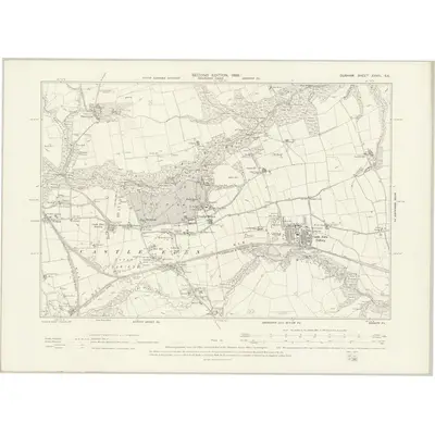 1896 Map of Durham XXVIII.SE, 1898 Print
