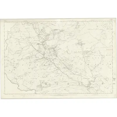 1858 Map of Durham XXX, 1861 Print