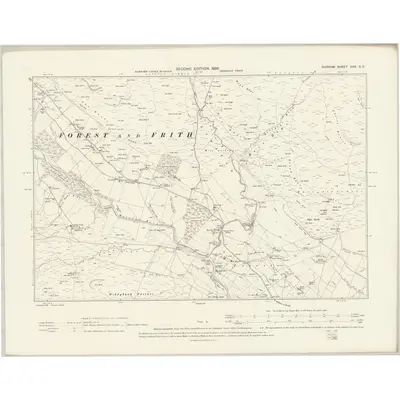 1895 Map of Durham XXX.SE, 1898 Print