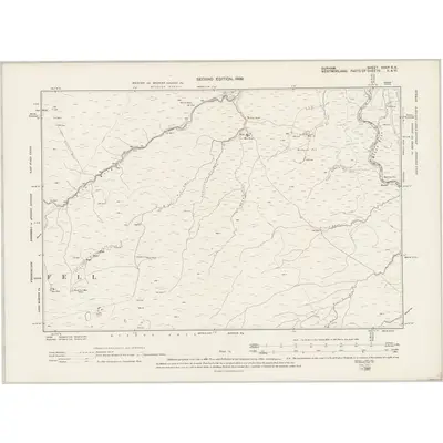 1896 Map of Durham XXXA.SE, 1899 Print