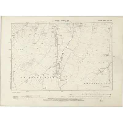 1896 Map of Durham XXXI.NW, 1898 Print
