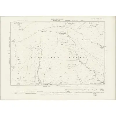 1896 Map of Durham XXXI.SE, 1898 Print