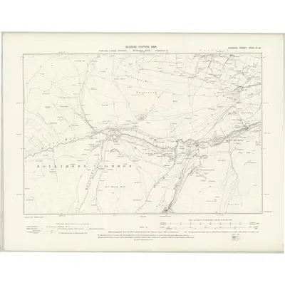 1895 Map of Durham XXXII.NW, 1898 Print