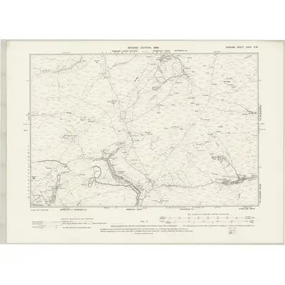 1896 Map of Durham XXXII.SW, 1898 Print