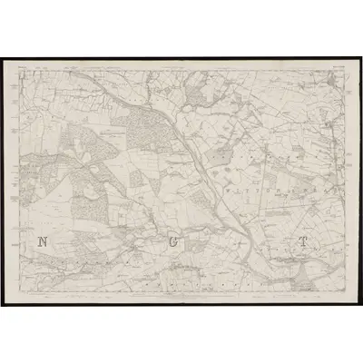 1857 Map of Durham XXXIII, 1861 Print