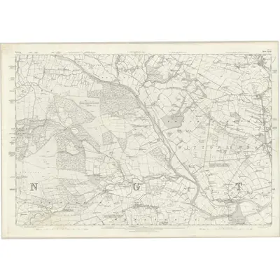 1857 Map of Durham XXXIII, 1861 Print