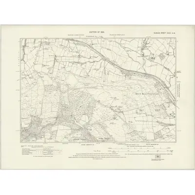 1919 Map of Durham XXXIII.NW, 1924 Print