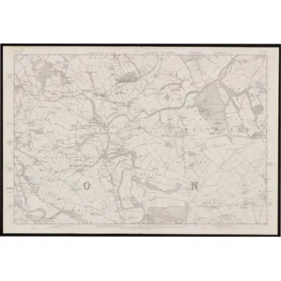 1857 Map of Durham XXXIV, 1861 Print