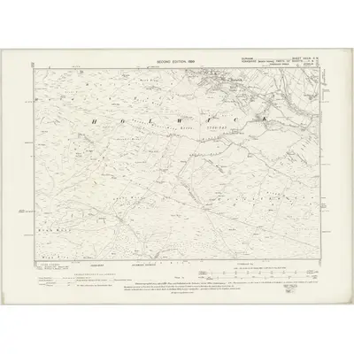 1896 Map of Durham XXXIX.SW, 1898 Print