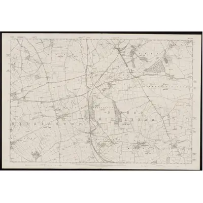 1857 Map of Durham XXXV, 1861 Print