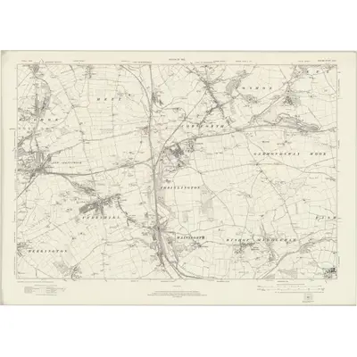 1914 Map of Durham XXXV, 1923 Print