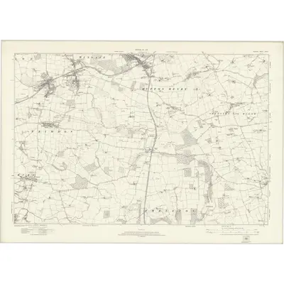 1914 Map of Durham XXXVI, 1923 Print