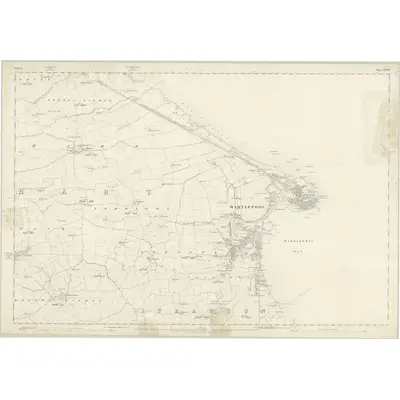 1857 Map of Durham XXXVII, 1861 Print