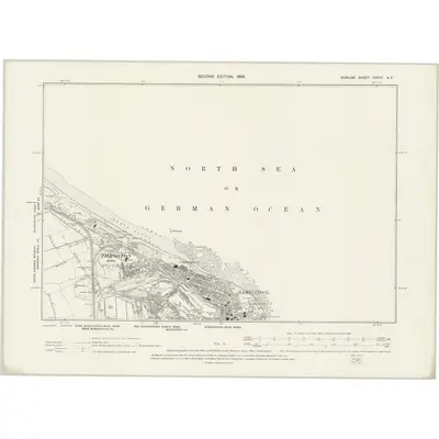 1896 Map of Durham XXXVII.NE, 1898 Print