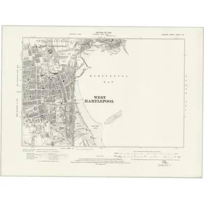 1914 Map of Durham XXXVII.SE, 1923 Print