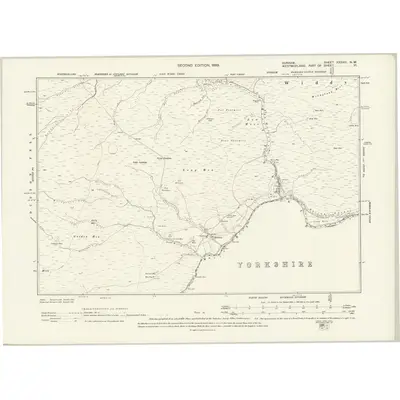 1895 Map of Durham XXXVIII.NW, 1899 Print