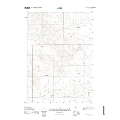 2021 Map of Dutch Nick Flat SW, 2021 Print
