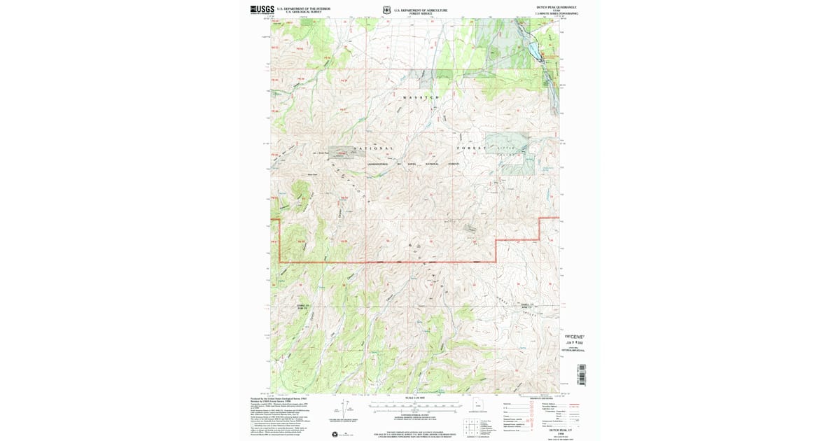 1998 Map of Dutch Peak, Tooele County, UT — High-Res | Pastmaps