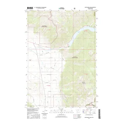 2017 Map of Earthquake Lake, 2017 Print