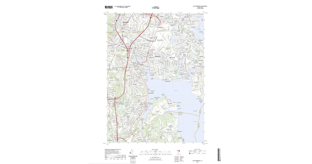 2024 Map of East Greenwich, Kent County, RI — High-Res | Pastmaps