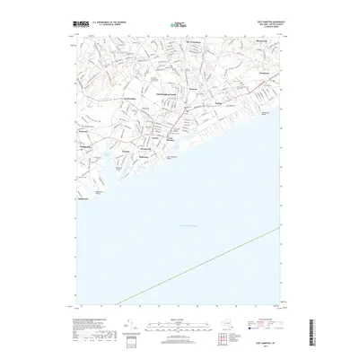 2019 Map of East Hampton, 2019 Print