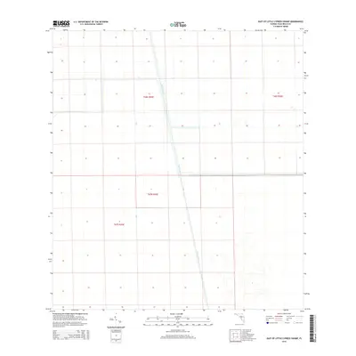2015 Map of East of Little Cypress Swamp, 2015 Print