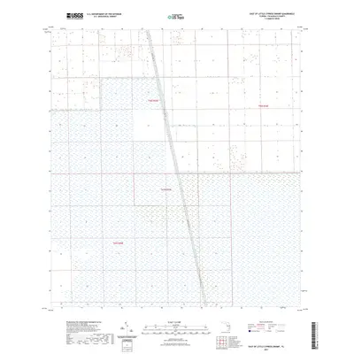 2021 Map of East of Little Cypress Swamp, 2021 Print