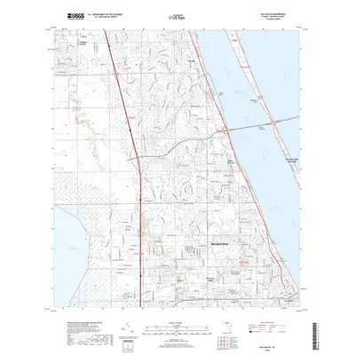 2018 Map of Eau Gallie, 2018 Print
