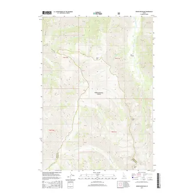 2017 Map of Edaho Mountain, 2017 Print