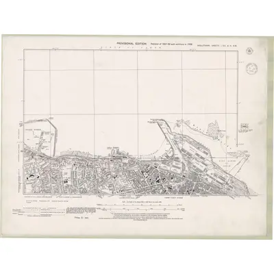 1938 Map of Edinburghshire Sheet I.SE & Ia.SW, 1944 Print