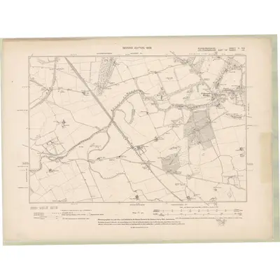 1905 Map of Edinburghshire Sheet II.NE, 1909 Print