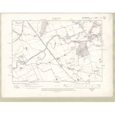 1912 Map of Edinburghshire Sheet II.NE, 1915 Print