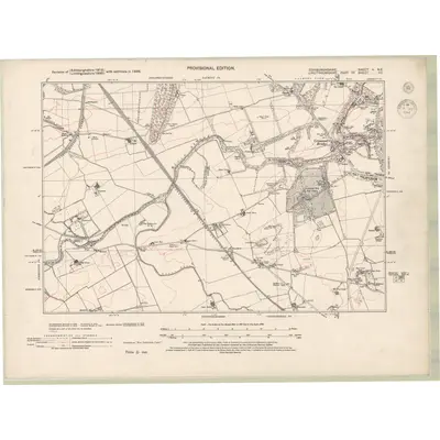 1938 Map of Edinburghshire Sheet II.NE, 1944 Print