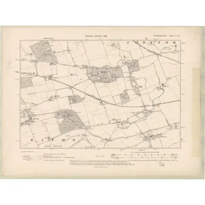 1906 Map of Edinburghshire Sheet II.SE, 1909 Print