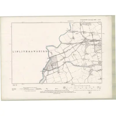1893 Map of Edinburghshire Sheet II.SW, 1895 Print