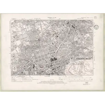 1931 Map of Edinburghshire Sheet III.NE, 1935 Print