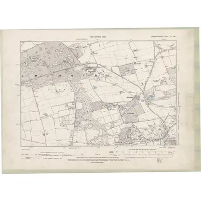 1894 Map of Edinburghshire Sheet III.NW, 1896 Print